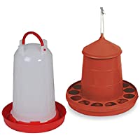 Los mejores  - FINCA CASAREJO Pack comedero y Bebedero para gallinas y Otras Aves de 2 kg-3 litros